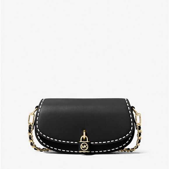 Michael Kors Medium Mila Small Hand-Stitched Leather Shoulder Bag - Picture 1 of 15